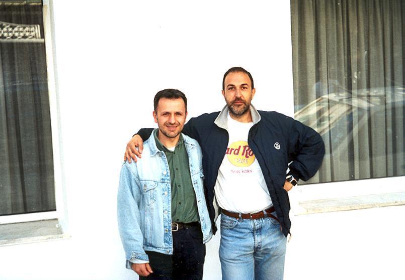 Andrea Masini e Beppe Bonaventura a Nizza, aprile 2001