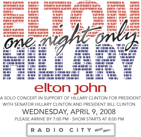 Elton John - Hillary Clinton