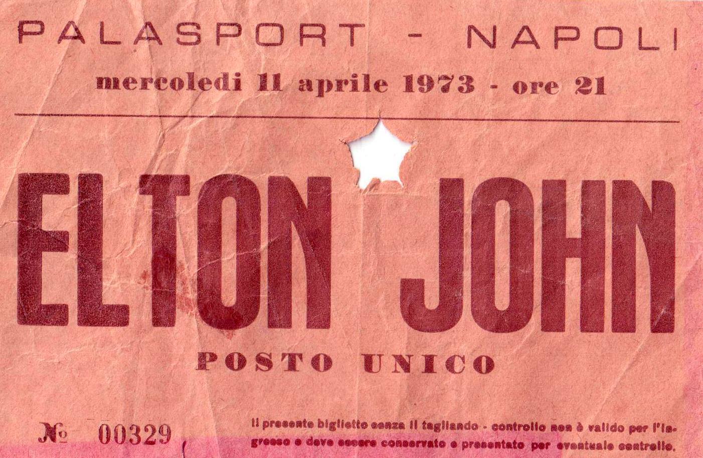Elton John - Napoli 1973