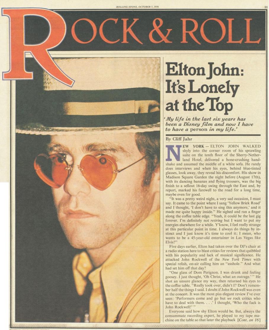 Rolling Stone 7 ottobre 1976