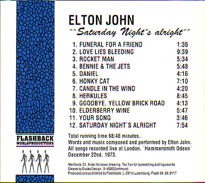 Elton John - Saturday Night's Alright