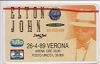 Elton John - Verona 1989